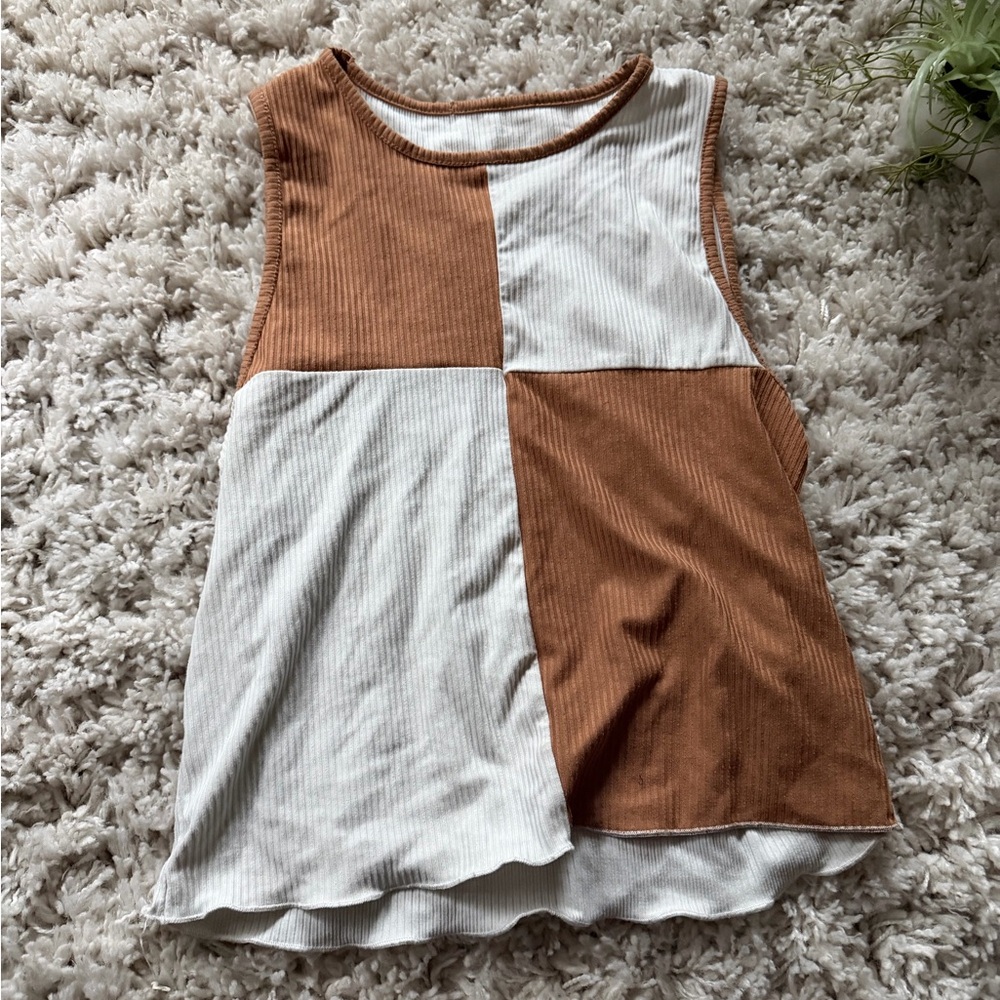 Chic Sleeveless Patchwork Tank Top - image 3